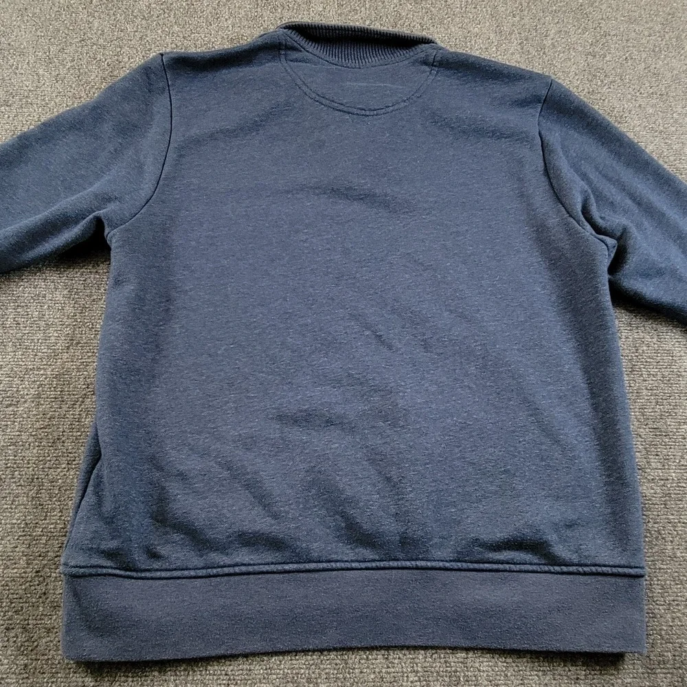 Orvis Men's Signature Fleece Jacket Men's M 1/4 Zip‎ Snap Sweatshirt Blue 615914